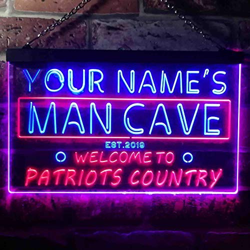 Personalized Patriots Country Dual LED Neon Light Sign